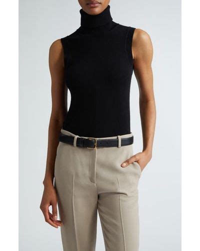 michael kors crop top|Sleeveless Turtleneck Cropped Top .